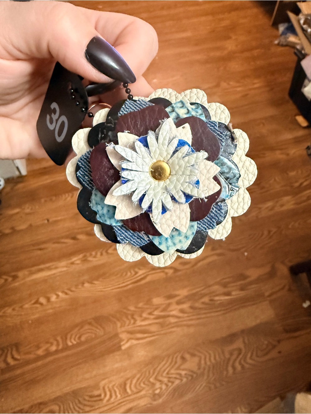 Handmade Floral Bag Charm